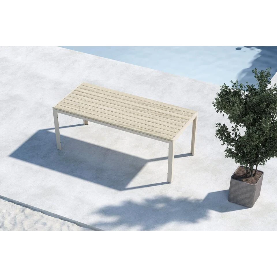 Svea - Farid Tuintafel - 205 X 90 X 74 Cm - Beige 5 Svea - Farid Tuintafel - 205 X 90 X 74 Cm - Beige - Afbeelding 3