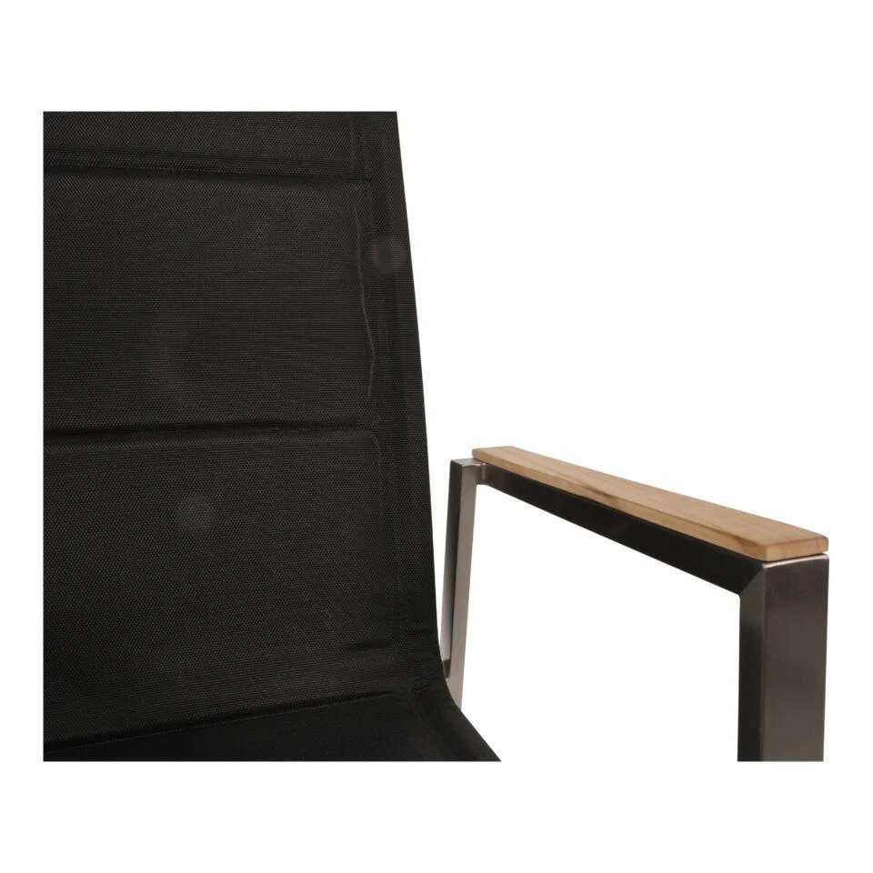 Les - Stapelstoel Hoge Rug Marmaris RVS - Zwart 6 Les - Stapelstoel Hoge Rug Marmaris RVS - Zwart - Afbeelding 4