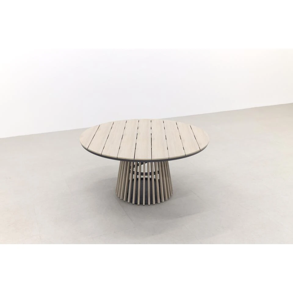Trinxa Ronde Tuintafel Ø148 Cm. - Lichtgrijs 7 Trinxa Ronde Tuintafel Ø148 Cm. - Lichtgrijs - Afbeelding 5