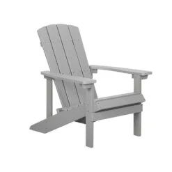 Beliani Tuinstoel ADIRONDACK - Grijs Kunsthout -Geselecteerde Tuinmeubelwinkel 6cf0a11ac6464245bda7befa4bfc4d82