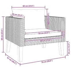 VidaXL - Tuinbank Eenzits - Zwart - Poly Rattan - Met Kussens 14 VidaXL - Tuinbank Eenzits - Zwart - Poly Rattan - Met Kussens -Geselecteerde Tuinmeubelwinkel 6f330b3155a846be8dda676436d27443