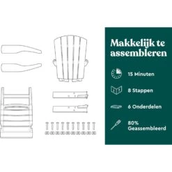 Keter Troy Adirondack Tuinstoel - Set Van 2 - 85x80x96.5cm - Wit -Geselecteerde Tuinmeubelwinkel 6f4d1cdba9f44e3294f728204e8a3238