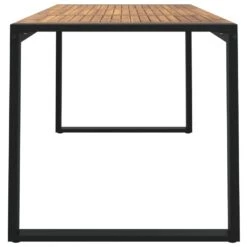 VidaXL - Tuintafel Met U-vormige Poten - Bruin - Acaciahout - 140 X 80 X 75 Cm -Geselecteerde Tuinmeubelwinkel 707778bb74fb4a2581ead99884c96d52
