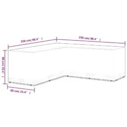 VidaXL - Tuinmeubel Hoes - Zwart - Polyetheen - 250 X 250 X 90 Cm -Geselecteerde Tuinmeubelwinkel 70cf067b541147189e917b9fb981aa67