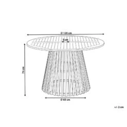 AGELLO - Tuintafel - Lichthout - ⌀ 120 Cm - Acaciahout -Geselecteerde Tuinmeubelwinkel 70de44781b014942ac4834b387a41a1c