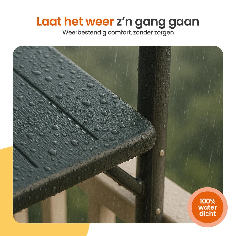 Goliving Balkontafel - Inklapbaar - Hangend - 60 X 40 Cm - Hoogteverstelbaar 6 Goliving Balkontafel - Inklapbaar - Hangend - 60 X 40 Cm - Hoogteverstelbaar - Afbeelding 4
