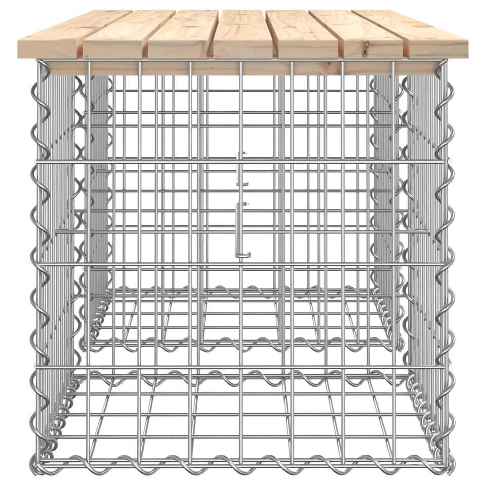 VidaXL - Tuinbank Schanskorfontwerp - Massief Grenenhout - 103x44x42 Cm 6 VidaXL - Tuinbank Schanskorfontwerp - Massief Grenenhout - 103x44x42 Cm - Afbeelding 4