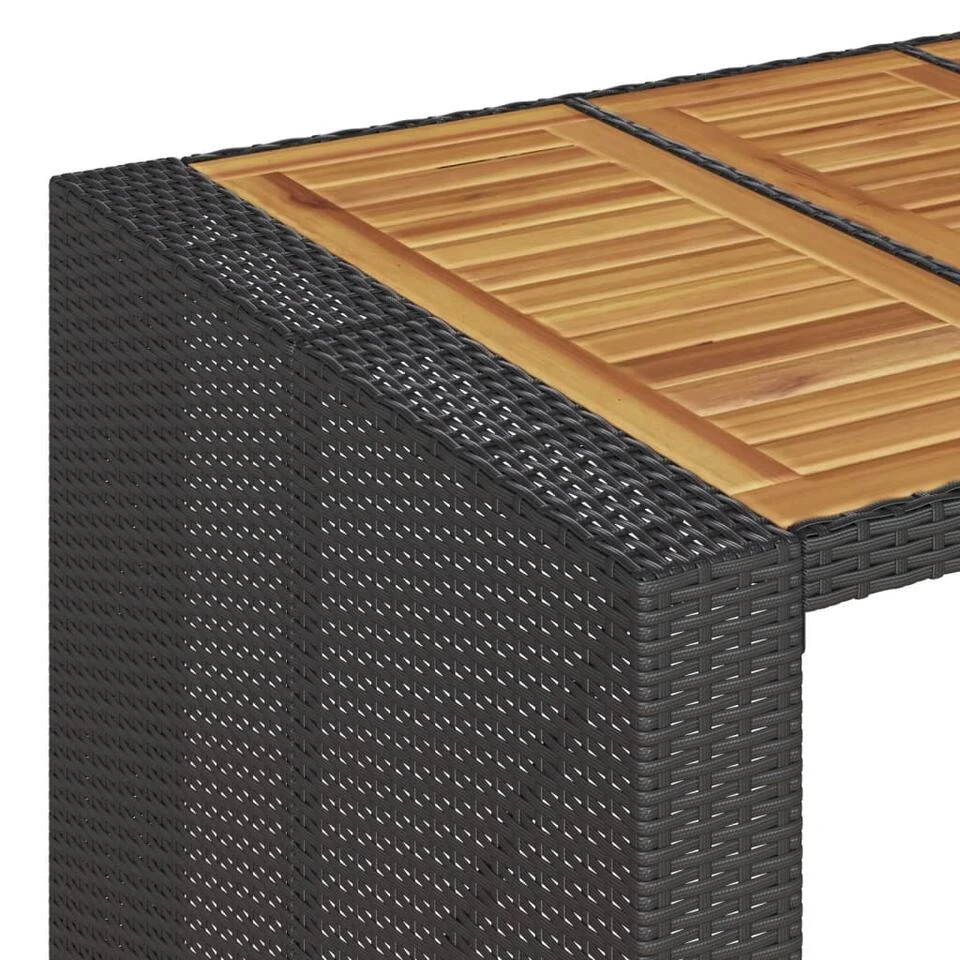 VidaXL - Tuinbartafel - Zwart - Poly Rattan - 105 X 80 X 110 Cm 11 VidaXL - Tuinbartafel - Zwart - Poly Rattan - 105 X 80 X 110 Cm - Afbeelding 9