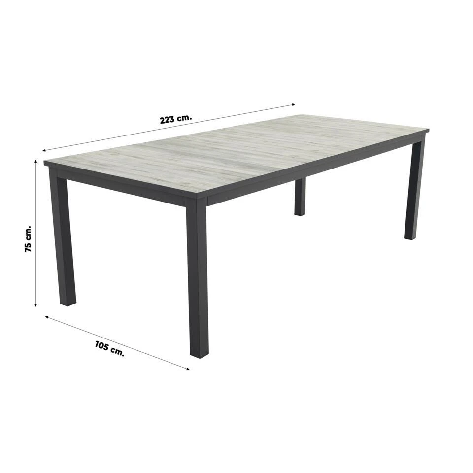 Hartman Comino Dining Tuintafel 223x105 Cm. - Keramiek/Grijs 15 Hartman Comino Dining Tuintafel 223x105 Cm. - Keramiek/Grijs - Afbeelding 13