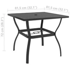 VidaXL - Tuintafel - Antraciet - Staal - 81.5 X 81.5 X 72 Cm 11 VidaXL - Tuintafel - Antraciet - Staal - 81.5 X 81.5 X 72 Cm -Geselecteerde Tuinmeubelwinkel 79223c460529430e89a9ff6e48f49f46