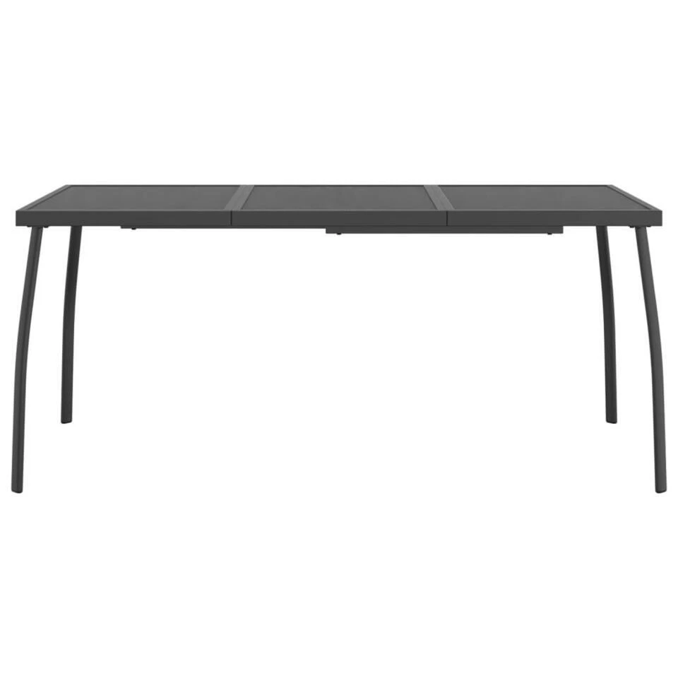 VidaXL - Tuintafel - Antracietkleurig - Staalgaas - 165 X 80 X 72 Cm 5 VidaXL - Tuintafel - Antracietkleurig - Staalgaas - 165 X 80 X 72 Cm - Afbeelding 3