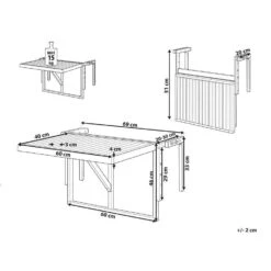 UDINE - Tuintafel - Donkere Houtkleur - 69 X 70 Cm - Acaciahout -Geselecteerde Tuinmeubelwinkel 7b81b128c82f4048baef3070ed5624e6