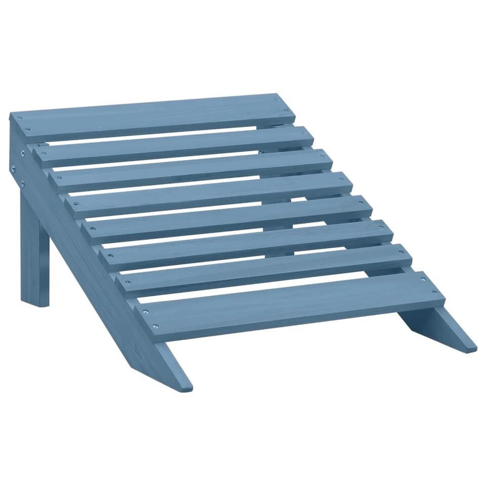 VidaXL - Tuinstoel Adirondack - Blauw - Hout - Met Voetenbank 9 VidaXL - Tuinstoel Adirondack - Blauw - Hout - Met Voetenbank - Afbeelding 7