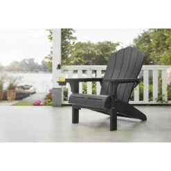 Keter Troy Adirondack Tuinstoel - 81x80x96,5cm - Grafiet -Geselecteerde Tuinmeubelwinkel 81026432 0103