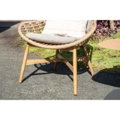 Castello Lounge Fauteuil - Light Teak Look - Natural Rotan-merino Sand -Geselecteerde Tuinmeubelwinkel 8125e81facab4a278d4c54ed31dd0eec