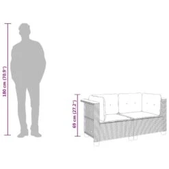 VidaXL - Tuinbank - Grijs - Poly Rattan - 2 Stuks -Geselecteerde Tuinmeubelwinkel 829026f61dcc4e259713f501b63f2624