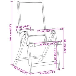 VidaXL - Inklapbare Tuinstoelen - Bruin - Acaciahout - 2 Stuks -Geselecteerde Tuinmeubelwinkel 83354baa3c0b430885df28d25bcb9ea9