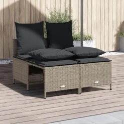 VidaXL - Loungeset - Grijs - Poly Rattan -Geselecteerde Tuinmeubelwinkel 837e4ab445e84f1bbf801430f04fc04b