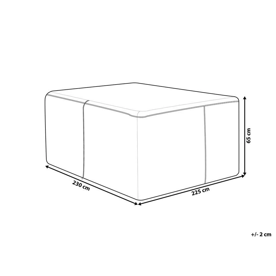 CHUVA - Beschermhoes Wicker Lounge XXL - Blauw - Polyester 4 CHUVA - Beschermhoes Wicker Lounge XXL - Blauw - Polyester - Afbeelding 2