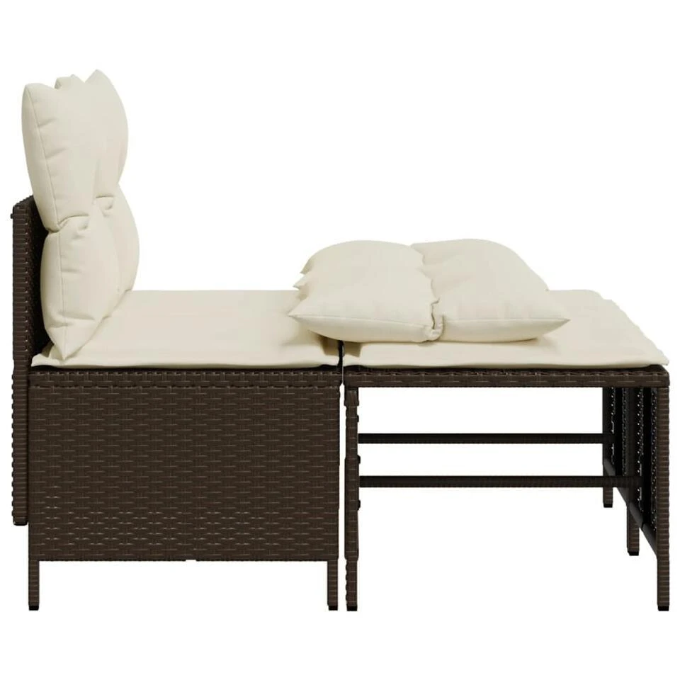 VidaXL - Loungeset - Bruin - Poly Rattan 6 VidaXL - Loungeset - Bruin - Poly Rattan - Afbeelding 4