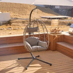 Hangstoel Van Rotan En Metaal In Zwart -Geselecteerde Tuinmeubelwinkel 8b7030a89af247598949a68ee691e4b0