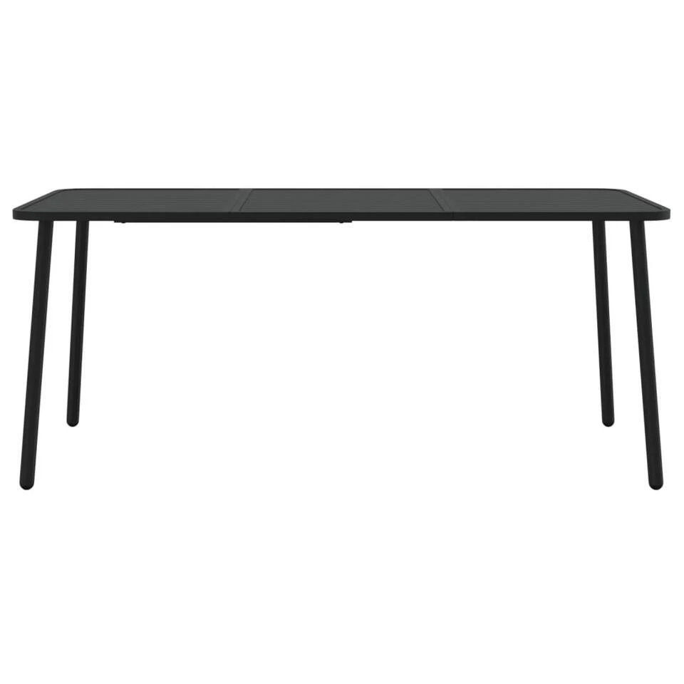VidaXL - Tuintafel - Antraciet - Staal - 165 X 80 X 71 Cm 5 VidaXL - Tuintafel - Antraciet - Staal - 165 X 80 X 71 Cm - Afbeelding 3