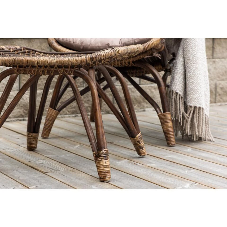 Svea - Leila Loungestoel - Donker Walnoot - Rattan 7 Svea - Leila Loungestoel - Donker Walnoot - Rattan - Afbeelding 5