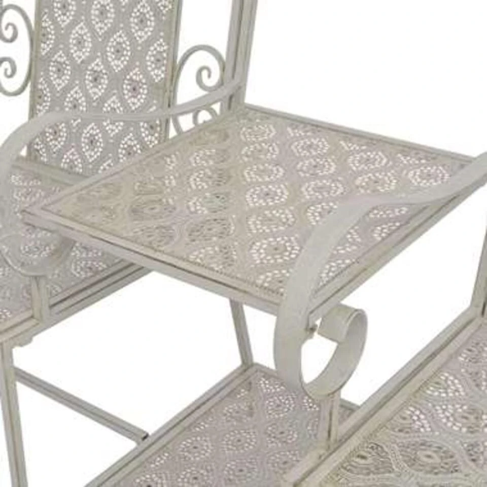 VidaXL Tuinbank 2-zits 161 Cm Staal Grijs 5 VidaXL Tuinbank 2-zits 161 Cm Staal Grijs - Afbeelding 3