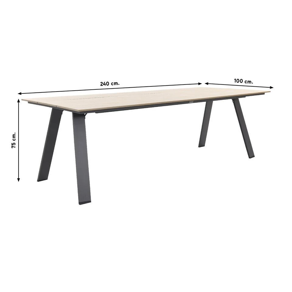 Garden Impressions Nevada Tuintafel 240 X 100 Cm 6 Garden Impressions Nevada Tuintafel 240 X 100 Cm - Afbeelding 4