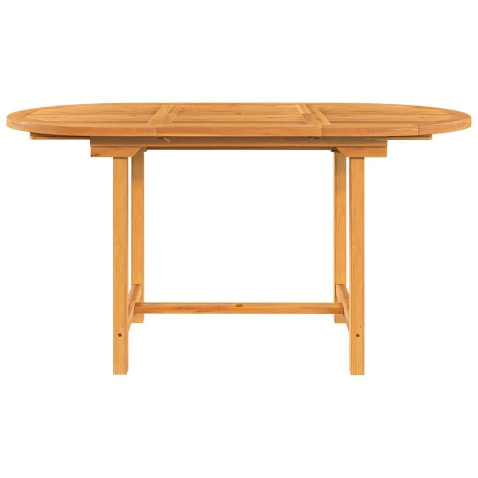 VidaXL - Tuintafel - Bruin - Massief Teakhout - 110-160x80x75 Cm - Verlengbaar 7 VidaXL - Tuintafel - Bruin - Massief Teakhout - 110-160x80x75 Cm - Verlengbaar - Afbeelding 5