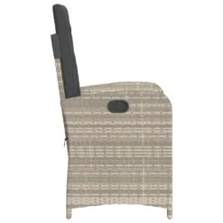 VidaXL - Tuinstoelen Verstelbaar - Grijs - Poly Rattan - 2 Stuks - Met Kussens -Geselecteerde Tuinmeubelwinkel 91fd1e33e31040559cdd1c2501ab9202