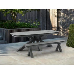 Sens-Line - Bradford Tuintafel - 220x100cm - HPL Grijs -Geselecteerde Tuinmeubelwinkel 93b09a518fac4b41b70b009ce893f135