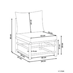 CERRETO - 1-zits Module - Wit - Bamboe -Geselecteerde Tuinmeubelwinkel 93c2e23f86ac422faab6a3fc9f46ad89