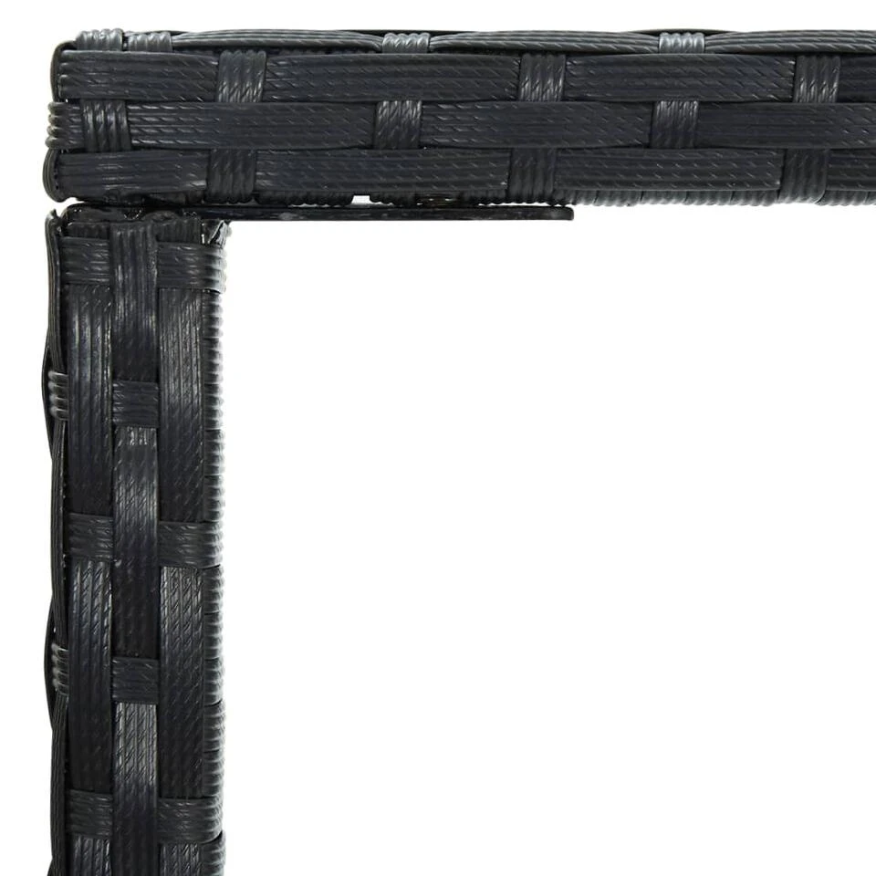 VidaXL - Tuinbartafel - Zwart - Poly Rattan En Glas - 70 X 70 X 110 Cm 6 VidaXL - Tuinbartafel - Zwart - Poly Rattan En Glas - 70 X 70 X 110 Cm - Afbeelding 4