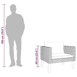 VidaXL - Tuinbank Eenzits - Zwart - Poly Rattan - Met Kussens 21 VidaXL - Tuinbank Eenzits - Zwart - Poly Rattan - Met Kussens -Geselecteerde Tuinmeubelwinkel 99e64717fedf442fb4cbcc07bd13aa5d