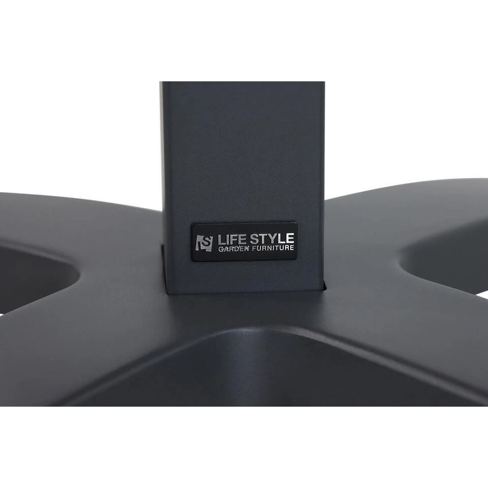 Dining Tuintafel Rond 70 Cm Aluminium Grijs Talao 7 Dining Tuintafel Rond 70 Cm Aluminium Grijs Talao - Afbeelding 5