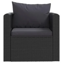 VidaXL Fauteuil Met Kussens Poly Rattan Zwart -Geselecteerde Tuinmeubelwinkel 9c51a855bb8a40c78f0a6357ceb8619e