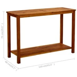 VidaXL - Wandtafel - Bruin - Acaciahout - 110 X 40 X 75 Cm -Geselecteerde Tuinmeubelwinkel 9f6c2400d2614ca197af8d2969910ea6
