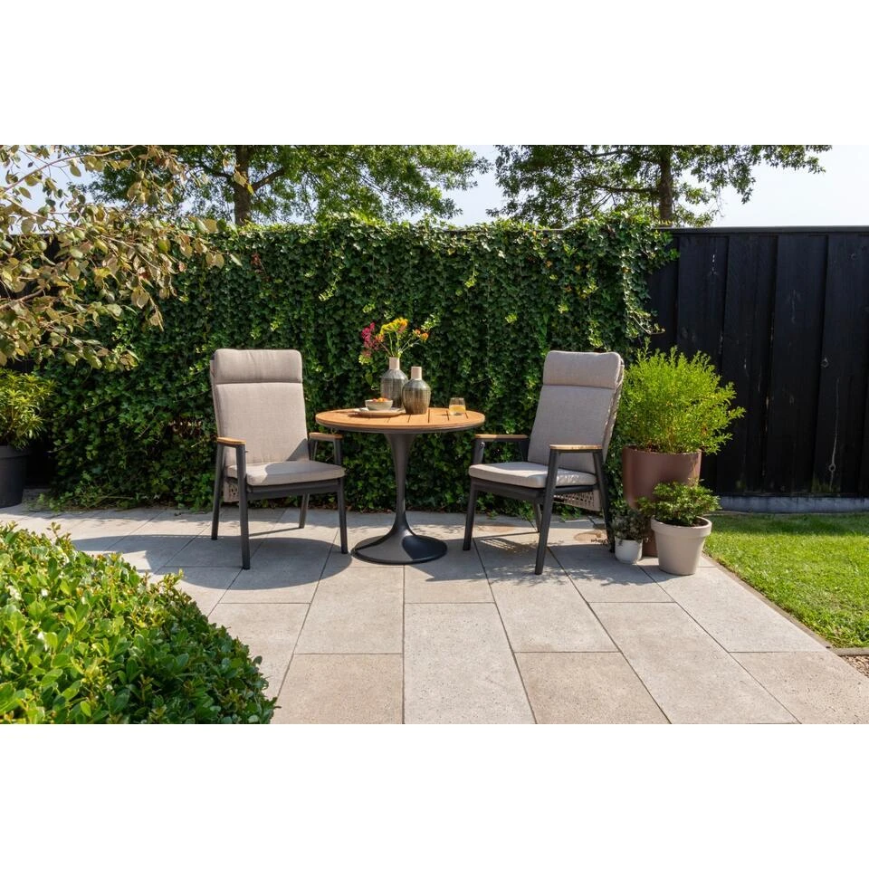 VDG Solaro Verstelbare Dining Tuinstoel - Light Rope / Teak Arm 5 VDG Solaro Verstelbare Dining Tuinstoel - Light Rope / Teak Arm - Afbeelding 3