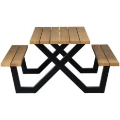 WOOOD Tablo Picknicktafel Met X-poot Buiten - Naturel - 75x206x145 -Geselecteerde Tuinmeubelwinkel a1f96a062ade41bd944108a6cdff5e8c