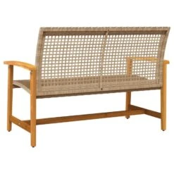 VidaXL - Tuinbank - Beige - Poly Rattan En Acaciahout Beige - 112 Cm 16 VidaXL - Tuinbank - Beige - Poly Rattan En Acaciahout Beige - 112 Cm -Geselecteerde Tuinmeubelwinkel a626a0526e0f4c008b0e46a07f6fb174