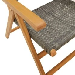 VidaXL - Tuinstoelen - Grijs - Acaciahout En Poly Rattan - 2 Stuks -Geselecteerde Tuinmeubelwinkel a7752c96857341658e35779541456d94