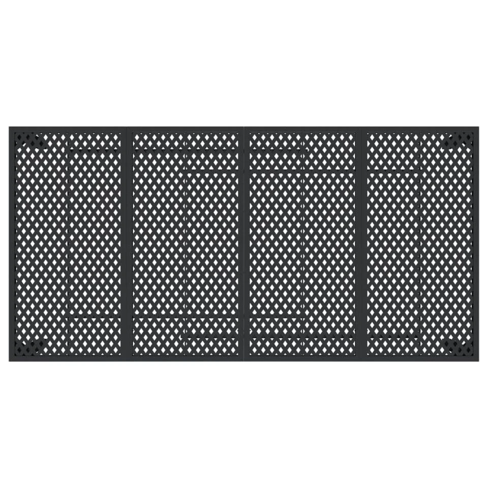 VidaXL - Tuintafel - Antraciet - Staal - 200 X 100 X 72 Cm 7 VidaXL - Tuintafel - Antraciet - Staal - 200 X 100 X 72 Cm - Afbeelding 5