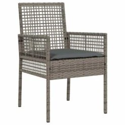 VidaXL - Tuinstoel - Grijs - Poly Rattan - 53 X 60 X 85cm -Geselecteerde Tuinmeubelwinkel a8cda8fba89c42cfac3d9d2245180e80