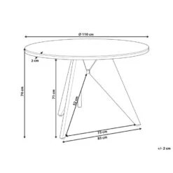 Beliani Ronde Tafel OLMETTO - Zwart Aluminium -Geselecteerde Tuinmeubelwinkel aa07272cec294a338f63abb9eb0cdeb1