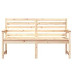 VidaXL - Tuinbank - Naturel - Massief Grenenhout - 159.5x48x91.5 Cm -Geselecteerde Tuinmeubelwinkel aa51e67fa3144914be14754defeb3d82