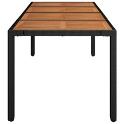 VidaXL - Tuintafel Met Houten Blad - Zwart - Poly Rattan - 190 X 90 X 75 Cm 12 VidaXL - Tuintafel Met Houten Blad - Zwart - Poly Rattan - 190 X 90 X 75 Cm -Geselecteerde Tuinmeubelwinkel ab8d2c001e0542a9a2d5c960f4d5826a