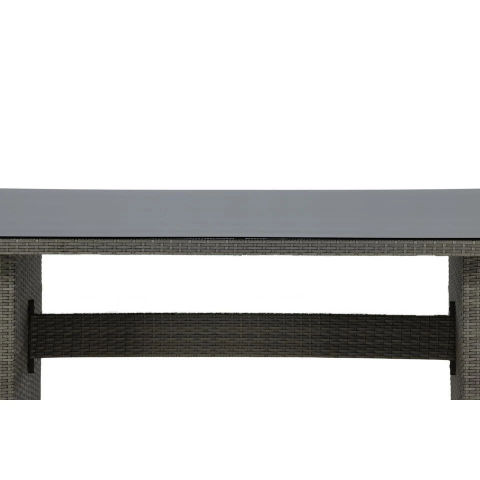 Fjôrd Tuintafel Grijs Wicker/Glas - 200x100x74cm - Padova 10 Fjôrd Tuintafel Grijs Wicker/Glas - 200x100x74cm - Padova - Afbeelding 8