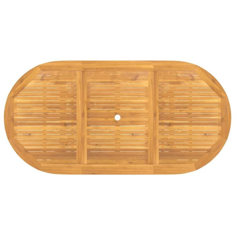 VidaXL - Tuintafel - Bruin - Massief Teakhout - 110-160x80x75 Cm - Verlengbaar 9 VidaXL - Tuintafel - Bruin - Massief Teakhout - 110-160x80x75 Cm - Verlengbaar - Afbeelding 7