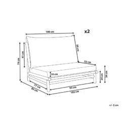 TODI - Fauteuil Set Van 2 - Lichthout/Taupe - Bamboe -Geselecteerde Tuinmeubelwinkel ad14c1347e0e4758b0f20bbaf0866f99